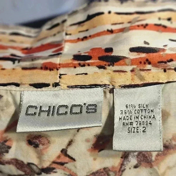 Chico's Silk Blend Komono Size 2 - Picture 6 of 6